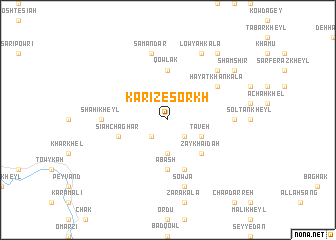 map of Kārīz-e Sorkh