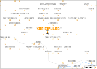 map of Kārīzī Fūlād