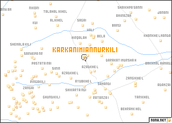 map of Karkani Mian Nūr Kili
