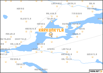 map of Karkunkylä