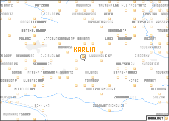 map of Karlín