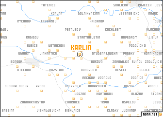 map of Karlín