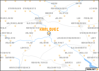 map of Karlovec