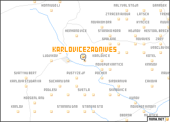 map of Karlovice Zadní Ves