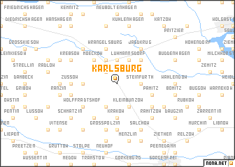 map of Karlsburg