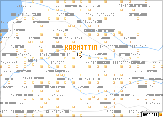 map of Karm at Tīn