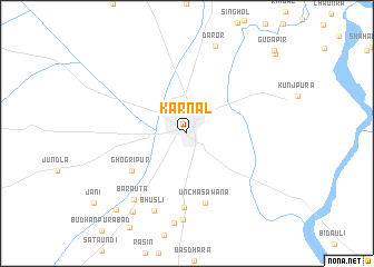 map of Karnāl