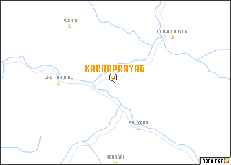 map of Karnaprayāg