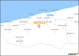 map of Karnice