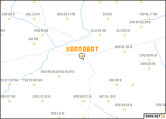 map of Karnobat