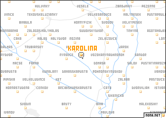 map of Karolina