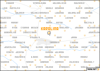 map of Karolina