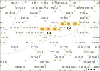 map of Karolinów