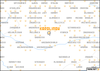 map of Karolinów