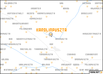 map of Karolinpuszta