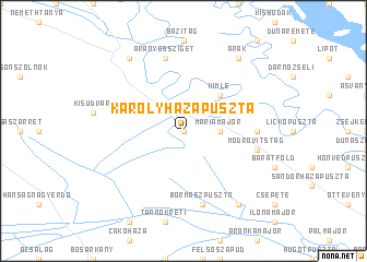 map of Károlyházapuszta