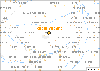 map of Károlymajor