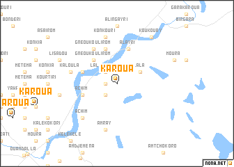 map of Karoua