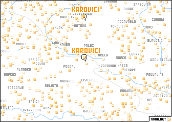 map of Karovići