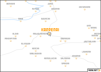 map of Karpėnai