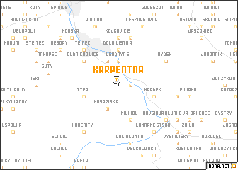 map of Karpentná