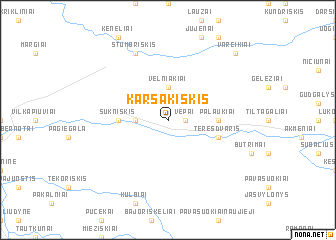 map of Karsakiškis