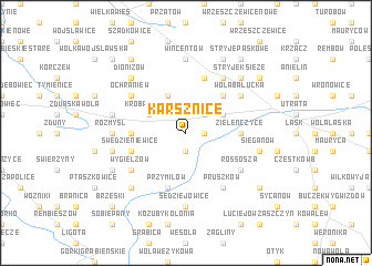 map of Karsznice