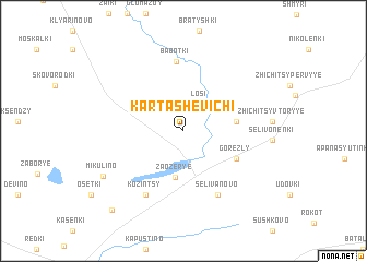 map of Kartashëvichi