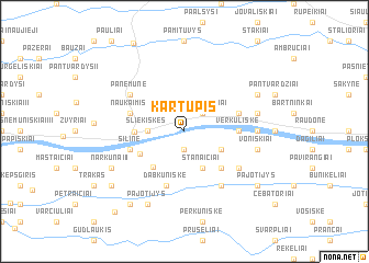 map of Kartupis