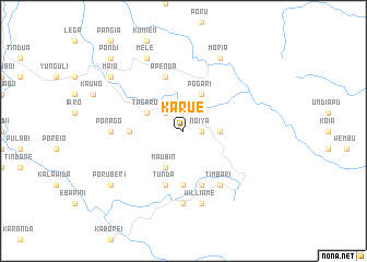 map of Karue