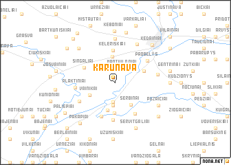 map of Karūnava