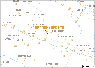 map of Kārvāneh-ye Vosţá