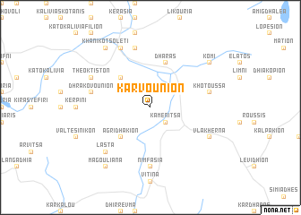 map of Karvoúnion