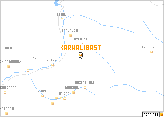 map of Kārwāli Basti