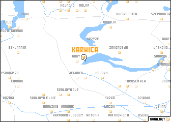 map of Karwica