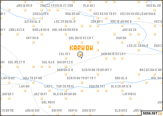 map of Karwów