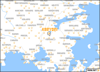 map of Karyŏ-ri