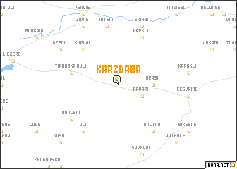 map of Kārzdaba