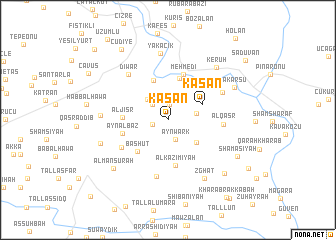 map of Kasān