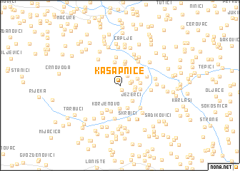 map of Kasapnice