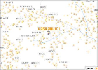 map of Kasapovići