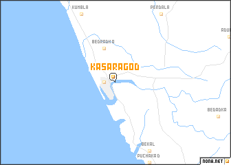 map of Kāsaragod