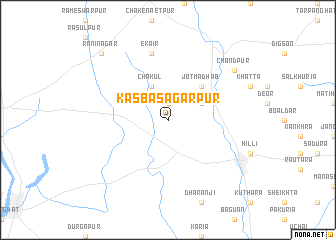 map of Kasba Sāgarpur