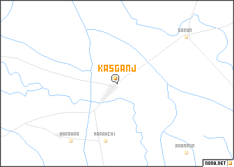 map of Kāsganj