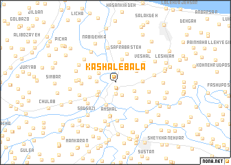 map of Kashal-e Bālā