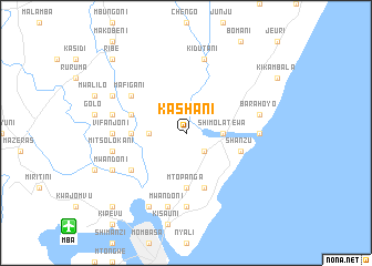 map of Kashani