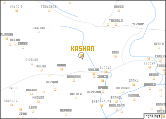 map of Kashān