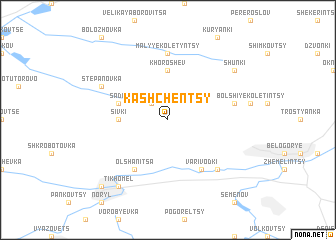 map of Kashchentsy