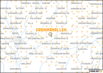 map of Kāshī Maḩalleh