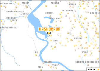 map of Kashorpur